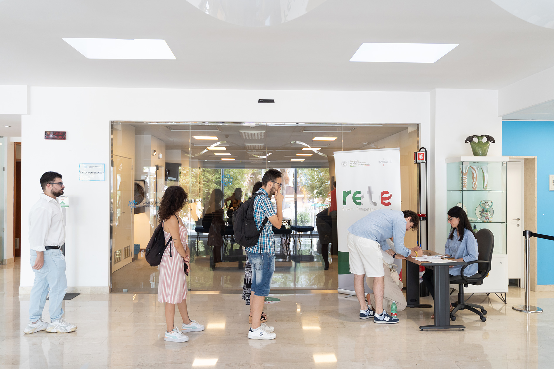 Registrazione partecipanti incontro presso Hub Rete di Salerno