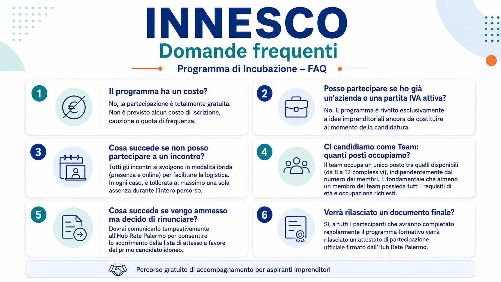 Innesco, elenco domande frequenti